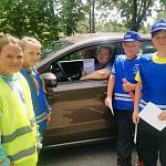 В Новгородской области ЮИДовцы с помощью наглядных пособий ориентируют пешеходов и водителей в дорожном движении